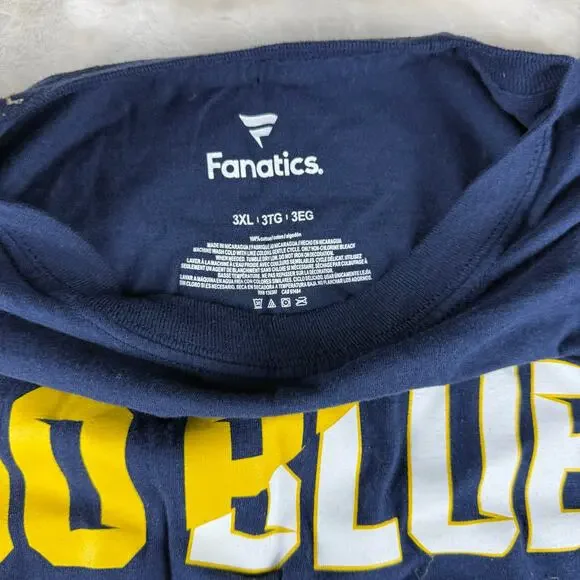 Michigan Wolverines T Shirt Fanatics "Go Blue or Go Home" Men's 3XL Short Sleeve - Picture 4 of 6